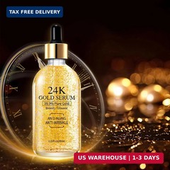 24K Gold Serum for Face, 2Pack Skin Tone Even Anti Aging Moisturizer with Vitami