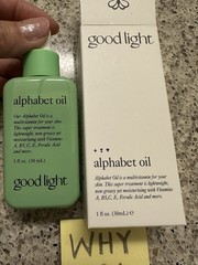 Good Light Alphabet Oil Lightweight & Non-Greasy Face Oil 1oz/30mL FULL SZ BOX