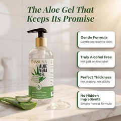 Aloe Vera Gel – Made with 100% Pure Natural Aloe Vera Extract – Hydrating & Soot
