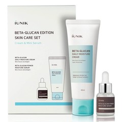 Beta Glucan Korean Skincare Set iUNIK 2.02 fl oz Cream 0.51 fl oz Serum