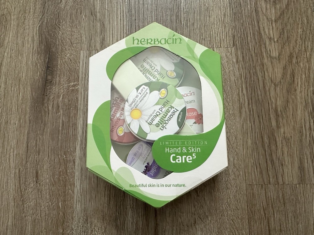 Herbacin Hand & Skin Care Limited Edition 5 Tins Gift Set New Green