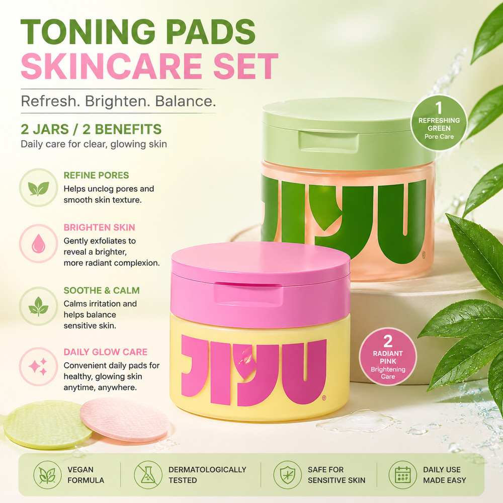 Jiyu Original Korean Skin Care – 100Pcs Cotton Pads NDA+ Cream Nicotinamide Brig