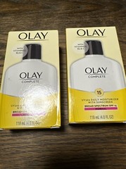 2 Oil Of OLAY Complete Daily Moisturizer w/ Sunscreen SPF 15 4.0 fl oz EXP 01/23