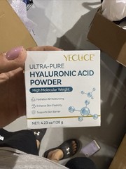 Pure Hyaluronic Acid Serum Powder for Skin & Face, 120G High Molecular Weight An