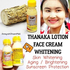 3XThanaka Whitening Lotion Face Body Milk Olive Oil Original Myanmar Tanaka 75ML