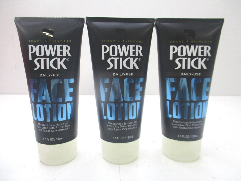 Power Stick 4.5oz. Daily Use Moisturizes and Hydrating Face Lotion – Lot of 3