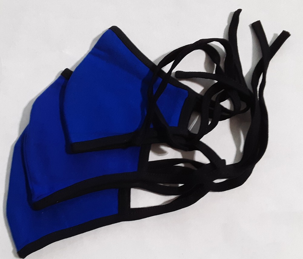3-pack – Face Mask – Teens Youth Small – Unisex Cotton Blue Washable