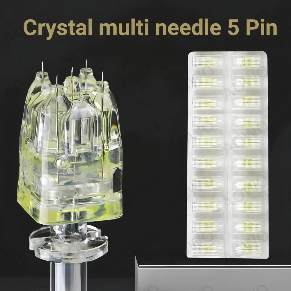 Home 5-100Pcs 5 Pin Crystal Multi-Tips Replace Pins For Beauty Facial Skin Care