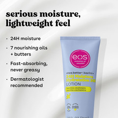 eos 24H Moisture Travel Body Lotion- Vanilla Cashmere, For Dry Skin, 2.5 fl oz