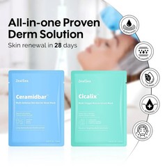 2x ZealSea Cicalix & Ceramidbar Face Masks Skincare,Allinone Proven Derm Solutio