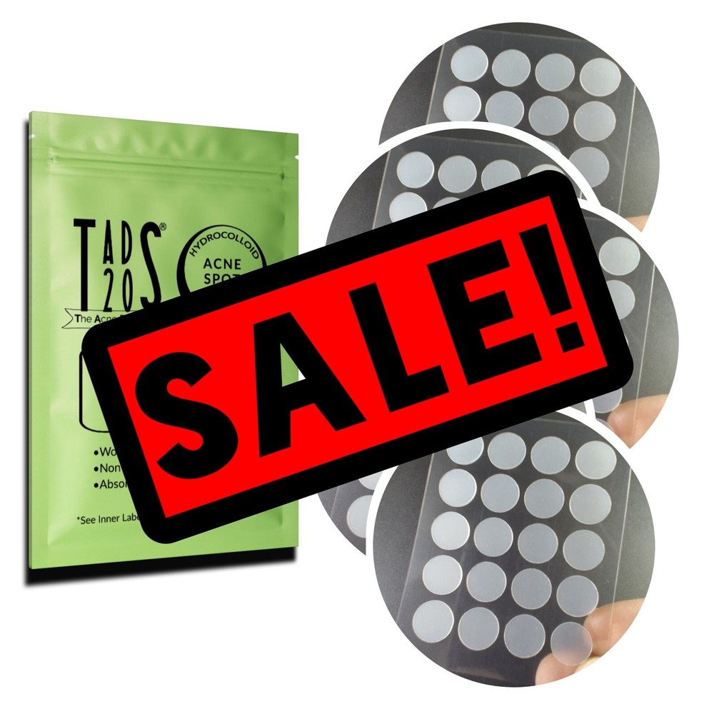 [5pk] [100] Acne Dot Pimple Patches, FACE SPOT DOTS [TEA TREE] Medium Size