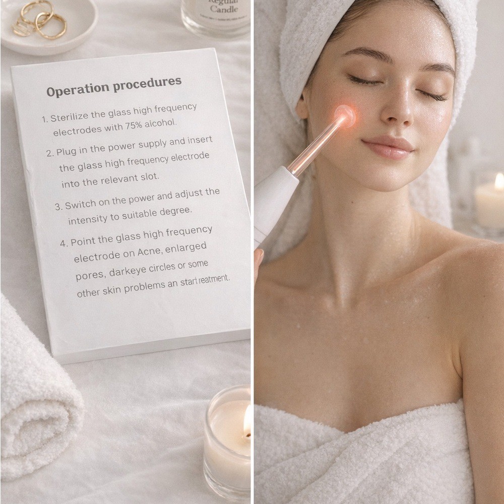 High Frequency Facial Wand | Neon & Argon | Acne Treatment Skin Therapy Device