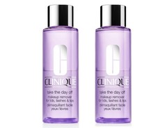 Lot of 2 Clinique Take The Day Off Makeup Remover For Lids, Lashes & Lips