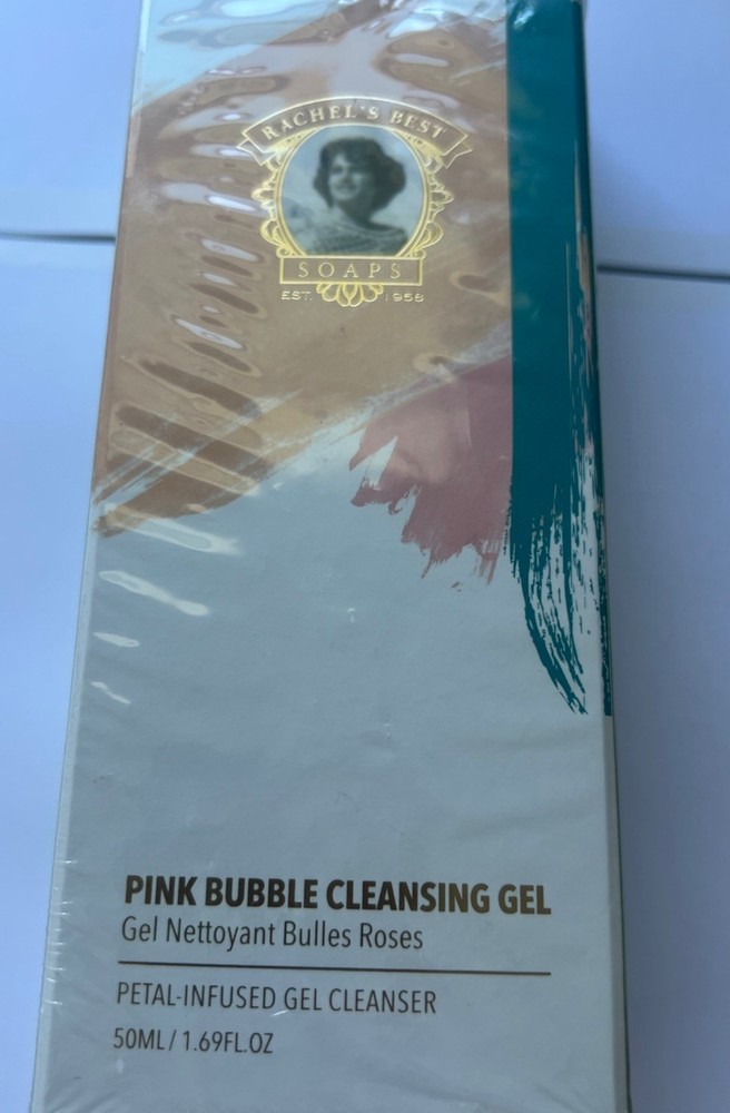 Rachels Best Soaps PINK BUBBLE Cleansing Gel 1.69 fl oz Facial Cleanser SEALED