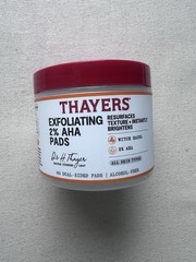 Thayers Exfoliating 2%AHA Pads Resurfaces Texture + Instantly Brightens Skin