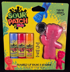 Sour Patch Kids Lip Balm & Keychain Holder Set – 3 Lip Balms – 0.36 oz (10.2 g)