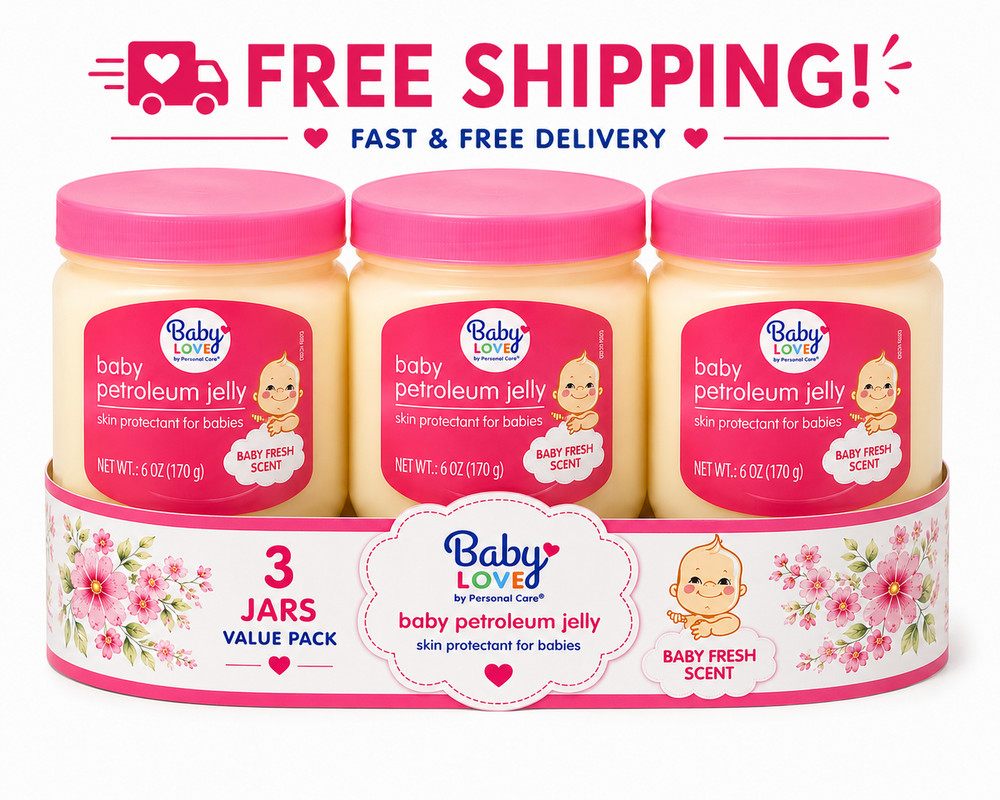 Baby Love Baby Petroleum Jelly Baby Fresh Scent Skin Protectant 6oz – 3 Pack