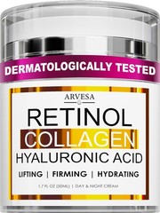 Retinol Cream for Face with Collagen and Hyaluronic Acid – Anti Aging Wrinkle…