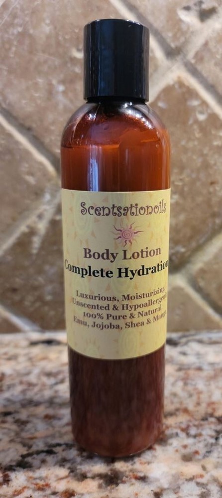 BODY LOTION 8 OZ UNSCENTED EMU OIL JOJOBA MANGO SHEA BUTTER MOISTURIZING CREAM