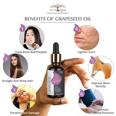 All Naturals 100% Pure Grapeseed Oil (Spain) Cold Pressed Skin Tightening Acne H