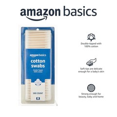 Amazon Basics Double-Tipped Cotton Swabs for Personal Hygiene and Baby Care, Cot
