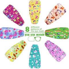 Treela 8 Pcs Kids Eye Patches for Glasses, Cartoon Fabric Patch for Boys and
