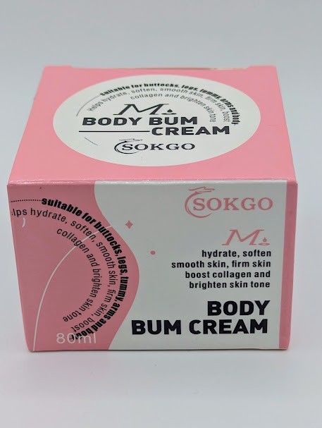 SOKGO M Body Bum Cream – Helps hydrate, smooth, firm skin, boost collagen