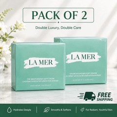 La Mer The Moisturizing Soft Cream 2oz 60ml Pack of 2 New Sealed Face Cream