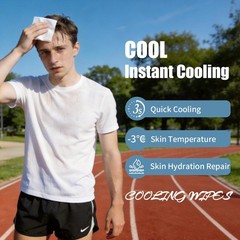 Cooling Face Body Wipes – 5 Packs of 10 (50 50 Count (Pack 1), 50