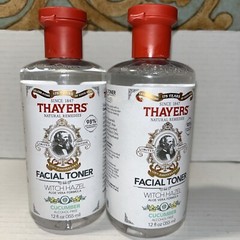 THAYERS Alcohol Free Unscented Witch Hazel Facial Toner w Aloe Vera 12oz 2 Pc.