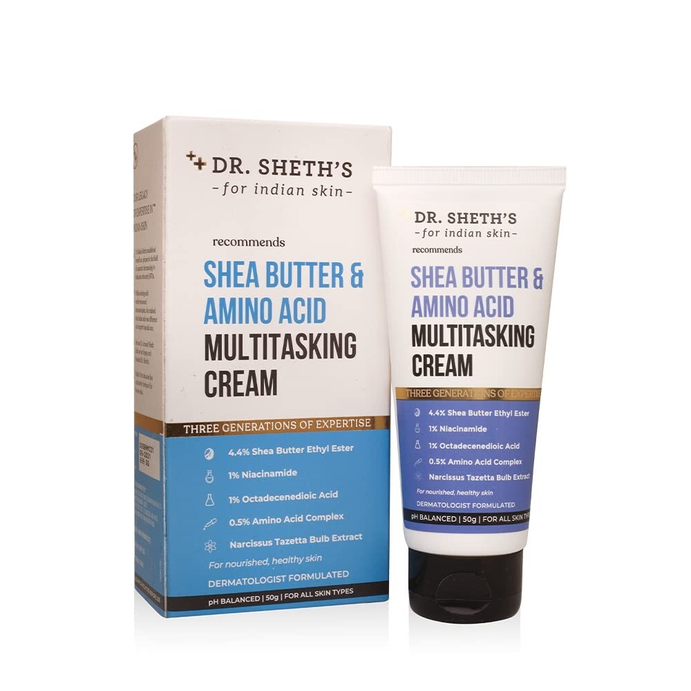 Dr. Sheth&rsquo;s 4.4% Shea Butter & 0.5% Amino Acid Multitasking Face Cream (Vegan)