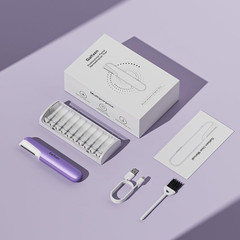 Galtxen Dermaplaning Tool for Women – Facial Exfoliation & Peach Fuzz Purple