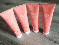 4pcs set Pacifica GLOW BABY brightening face wash exfoliate AHA & Vitamin C, 5oz