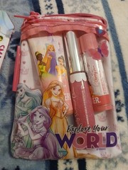 DISNEY PRINCESS LIP SMACKERS SMACKER LIP BALM TRIO & ZIP POUCH