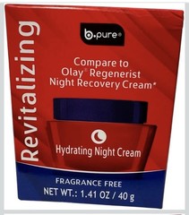B Pure Night Recovery Face Cream Revitalizing Hydrating Night Cream 1.36oz New