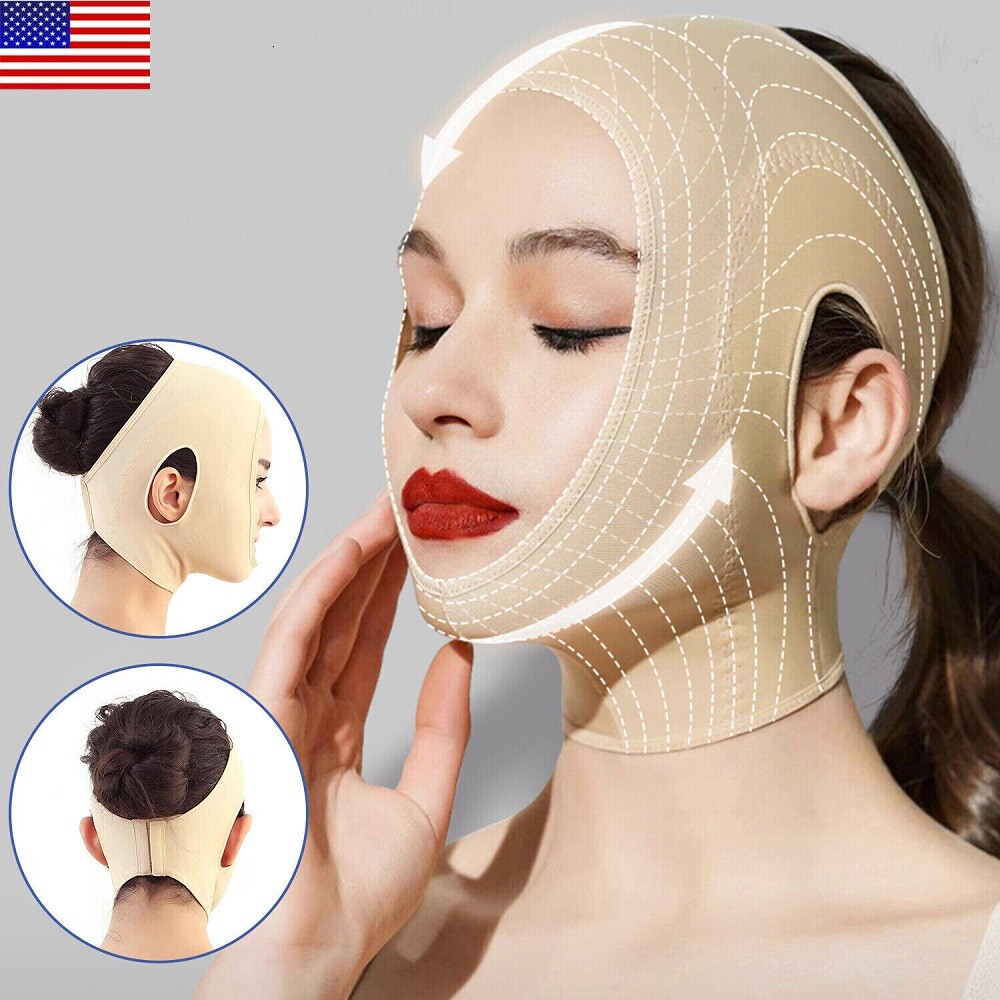 Reusable V Line Face Slimming Double Chin Reducer Mask Lifting Belt Anti-Wrinkle