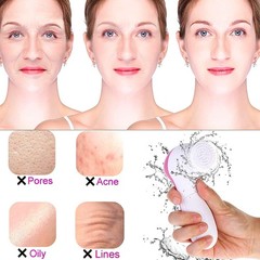 5-in-1 Electric Facial Cleansing Brush Waterproof Spin Face Exfoliator Massager