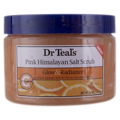 4 Pack Dr Teal&rsquo;s Pink Himalayan Glow & Radiance Salt Scrub, Citrus, 16 oz