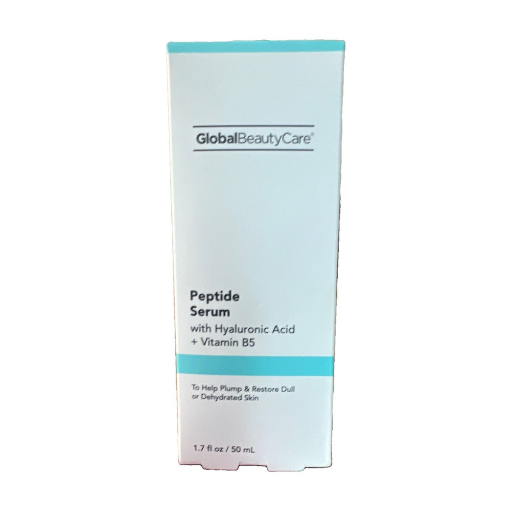 GlobalBeautyCare Peptide Face Serum Hyaluronic Acid B5 Hydrating 1.7 fl oz