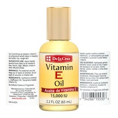De La Cruz® 15,000 IU Vitamin E Oil, No Fragrance, Made in USA, 2.2 FL. OZ