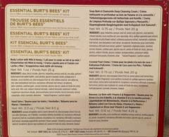 Lot of 2 New Burt&rsquo;s Bees Essential Holiday Kit Gift Sets 5pcs Each, Travel Size