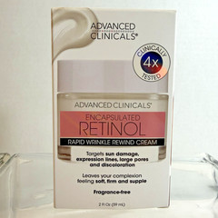 Advanced Clinicals Encapsulated Retinol Rapid Wrinkle Rewind Cream 2 Fl Oz NEW
