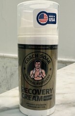 New Seal COACH SOAK Bath RECOVERY CREAM Eucalyptus MAGNESIUM 3.4 Oz Pump LOTION