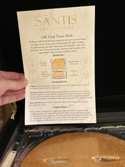 SANTIS SWITZERLAND 24K Deep Tissue Mask Set Luxury Case NEW Gold Facial & Neck