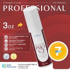 HelloPharmacist BiEst 7.0 PRO V2 Bioidentical Estrogen Cream for Women – 90…
