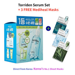 Torriden Serum Set 50ml x2 +Booster 50ml Cream 20ml +3 FREE MEDIHEAL Masks