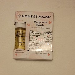 Honest Mama Bump Love Bundle Unscented Body Oil 4.2 fl oz + Body Butter 4 oz