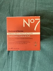 No7 Restore & Renew Face & Neck Multi Action Night Cream (50ml / 1.69 fl oz) NEW