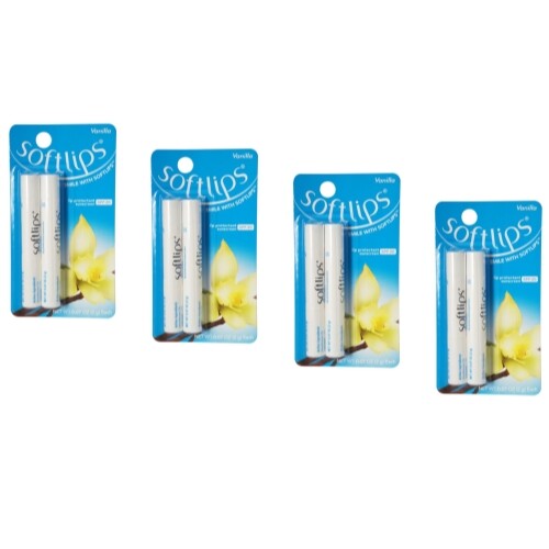 4 Twin Packs Softlips Lip Protectant Balm Sunscreen Spf 20 Vanilla