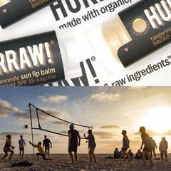 HURRAW! – Sun Lip Balm SPF 15 (Tangerine, Chamomile) Zinc Oxide, Broad Spectrum